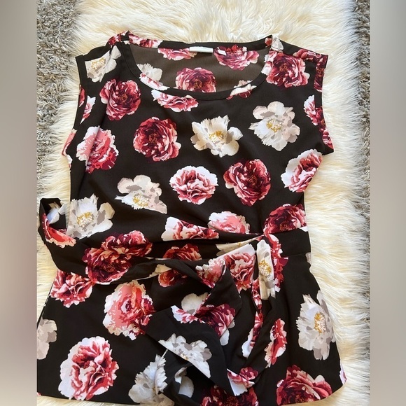 New York & Company Tops - Black Floral Print Top